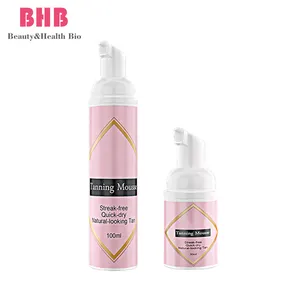 Private Label Bräunung mousse Fake Tan Bronzing Foam Natürliche Selbst bräunung mousse