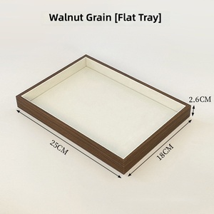 HZ012 Oriole Jewelry New <b>Walnut</b> Grain Rectangular Jewelry Box <b>Drawer</b> Closure Built-in Storage Trays Ring Necklace Earring - Product Image 6