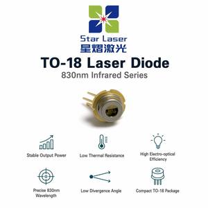 เลเซอร์ไดโอด IR TO5.6mm 500mW 830nm U-LD-83E061AP Optronics ของแท้สำหรับอุตสาหกรรมการตรวจจับปั๊มแสงเซ็นเซอร์ LIDAR - Product Image 2