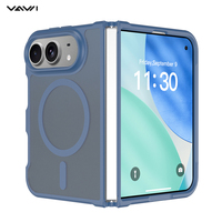 Étui magnétique pliable mat VAWI B525 pour iPhone Duo Fold, anti-traces de doigts, nano-oxydation, fin, antichoc, protection