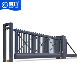Portail <span class=keywords><strong>coulissant</strong></span> automatique industriel sans <span class=keywords><strong>rail</strong></span> en aluminium pour l'entrée des usines et des écoles, idéal pour la sécurité - Product Image 1