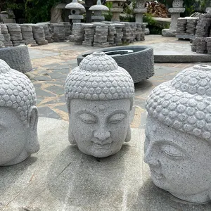 Außendekoration handgeschnitzte Granit-Buddhastue zu verkaufen
