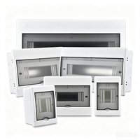 Boîtier de distribution AC entièrement en plastique 36 circuits, boîte de commutation d'air intérieure, boîte de câblage universelle pour courant fort, boîte de commutation d'air pour éclairage