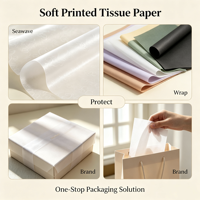 Papier de soie imprimé personnalisé pour emballage cadeau, papier d'emballage pour vêtements, bijoux, emballage cadeau, couleurs en stock pour vêtements, bijoux