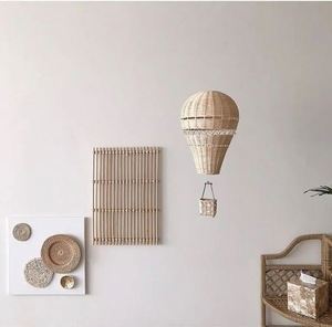 Décorations Murales Naturelles Macrame Couleur Naturelle Décoration En Rotin De Palmier Cuisine Coloree Paniers Muraux Assortis - Product Image 1