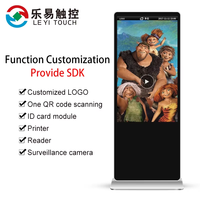 4K Full HD publicité LCD panneau vertical écran tactile boîte à lumière affichage au sol support multimédia pour vidéo et utilisation multimédia