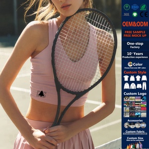 Maßgeschneidertes Polyester-Spandex Racerback Tanktop Vielseitiges Figurbetontes GYM Yoga Training Lauf V-Ausschnitt Sublimations-Tanktop für Damen - Product Image 1