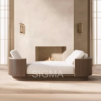 Ensemble de meubles en bois pour la maison et l'hôtel : canapé, table, chaise, armoire avec structure solide et stable