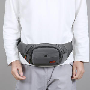 Sac de poitrine pour homme tendance en tissu Oxford résistant à l'eau, sac banane bandoulière pour usage quotidien et sports de plein air – Gris, Noir, Vert Militaire - Product Image 2