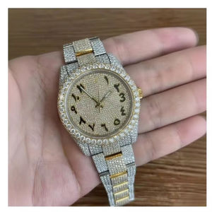 Montre mécanique automatique de luxe pour homme, personnalisée avec moissanite VVV colorée, de haute qualité, par un designer hip-hop de renom - Product Image 1