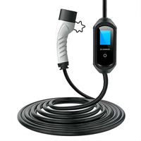 Chargeur de voiture électrique portable pour usage domestique, courant réglable 32A, niveau 2, type 2, type 1, chargeur EV GBT pour VW ID4