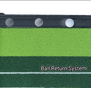 Tapis de golf portable d'intérieur avec retour automatique de balle, planche anti-humidité, <span class=keywords><strong>mini</strong></span>-golf d'entraînement, en plastique PP <span class=keywords><strong>noir</strong></span> 280x40x10cm - Product Image 4