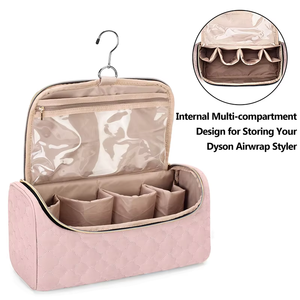 Sac de rangement portable pour styler de coiffure avec rotation à 360° °   Organisateur de voyage léger avec crochet pivotant, compatible avec les fers à friser, les brosses et les accessoires - Product Image 4