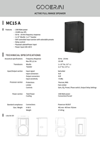 Haut-parleur actif professionnel GOOERMI MC-15A 15 pouces à gamme complète 1300W DSP
