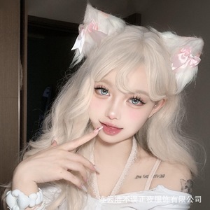 Pinza de pelo con lazo en forma de corazón, dulce y juguetona, estilo bailarina, estilo gata inocente y seductora, diadema linda de sirvienta - Product Image 2