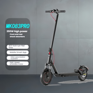 Trottinette électrique pliable LED IPX5 <span class=keywords><strong>r</strong></span>ésistante à l'eau, moteur 350W, batterie au lithium 36V 10.4Ah, roues de 8,5 pouces, contrôle par application - Product Image 3