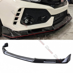 ลิ้นกันชนหน้าคาร์บอนสีดำสไตล์ EV สำหรับรถยนต์รุ่นที่ 10 FK8 Type R Si ปี 2016+ คุณภาพสูง - Product Image 3