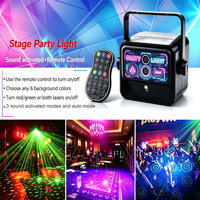 DJ Disco Party Lichter Lautsprecher Projektor für Musik Soundaktivierte LED Laser 7 Farben Stroboskop-Beleuchtung Fernbedienung Partys
