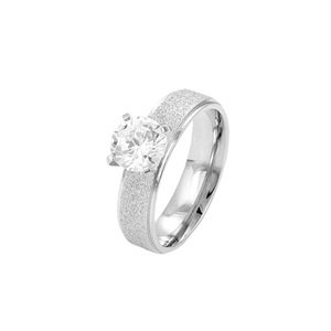Anillos de Pareja Unisex de Acero Inoxidable con Microincrustaciones de Circonita, <span class=keywords><strong>Banda</strong></span> Simple Lisa, Estilo Hip-hop, Moda en Venta - Product Image 4