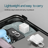 Cargador de Pared Multi-USB de 3 Puertos Wontravel de Alta Calidad, 20W PD, Enchufe de Pared para Reino Unido, para Hogar y Oficina