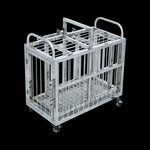 Heavy-Duty Portable Indoor <strong>Stainless</strong> <strong>Steel</strong> <strong>Dog</strong> <strong>Kennels</strong> for Veterinary Hospital Use - Product Image 1