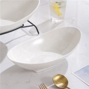 Nuovo arrivo ristorante stoviglie 3 livelli frutta bianca snack ciotole in porcellana ciotola da portata in ceramica - Product Image 3