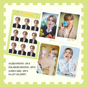 Set de 5 Tarjetas LOMO con Fotos Digitales HD de <span class=keywords><strong>Jungkook</strong></span> V BT <span class=keywords><strong>Idol</strong></span>, 9 Fotos en Rejilla, Regalo de Moda para Fans de Jimin, Suga, J-Hope, RM y Jin - Product Image 3