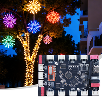 Controlador LED WS2812B Programable a Todo Color, 12 Puertos, 12 Canales, Patrones de Fuegos Artificiales, Mapeo de Tiras de Luz de Texto Coloridas, Control Remoto