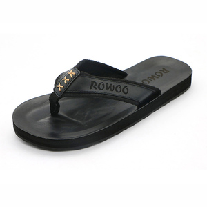 Pantoufles Flip Flop de Luxe pour Hommes RW765 Fournisseur de Chine Logo Personnalisé Tissé Sangle Supérieure Durable Semelle Bon Marché pour la Plage - Product Image 4