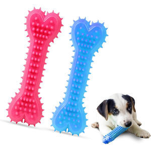 <b>Dog</b> Chew Toy Bone Durable <b>Dog</b> Toys for Chewers Teeth Cleaning Safe Bite Resistant <b>Toothbrush</b> Stick PET Toys Rubber Animals - Product Image 1