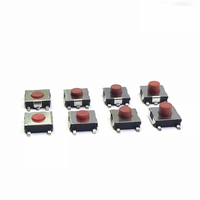 6*6*2.5 / 3.1 / 3.7/4.3mm SMD Commutateur 4 / 5 Broches pieds Tactile Micro Commutateur à Bouton-Poussoir Rouge 6X6 Tact Commutateur