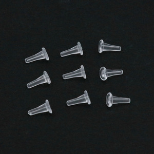 Tapones de silicona para los oídos, 6mm x 9mm, cónicos, para hacer pendientes, accesorios de joyería DIY - Product Image 3