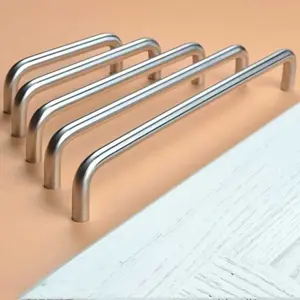 Poignées de porte en acier inoxydable Type U boutons de commode boutons et poignées d'armoires de cuisine pour matériel de meubles diamètre 8mm <span class=keywords><strong>HomeDeco</strong></span> - Product Image 2