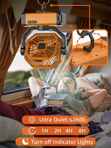 Ventilador de campamento portátil recargable de 20000mAh con batería para exteriores con ventilador de ventilación portátil ligero para acampar para tienda de campaña - Product Image 4