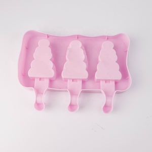 Herramientas de cocina rosa palo de madera de forma de árbol leche bebida nevera reutilizable wafer <span class=keywords><strong>ice</strong></span> <span class=keywords><strong>cream</strong></span> molde - Product Image 3