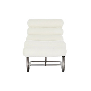 Chaise La Croix en bouclette ivoire, design d'inspiration parisienne, nouvelle collection, pour salon, Sassanid OEM - Product Image 2
