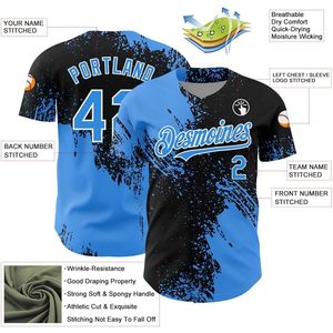 Maillot de baseball personnalisé à motif brossé, sublimation personnalisée, anti-humidité, uniforme de sport unisexe pour adulte - Product Image 3