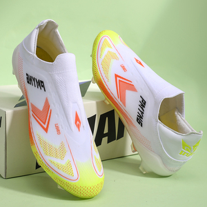 Chaussures de football <span class=keywords><strong>sans</strong></span> <span class=keywords><strong>lacets</strong></span> en promotion en Chine, chaussures de sport à col chaussette, <span class=keywords><strong>crampons</strong></span> antidérapants FG TF pour gazon extérieur, baskets athlétiques - Product Image 2