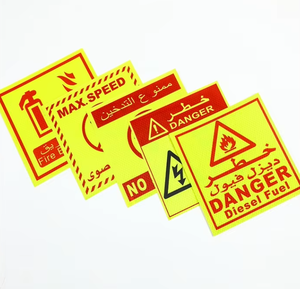 Midden-Oosten Stickers Reflecterend Niet Roken Max Snelheid Houden Afstandswaarschuwing Veiligheidsreflecterende Sticker Stickers - Product Image 3