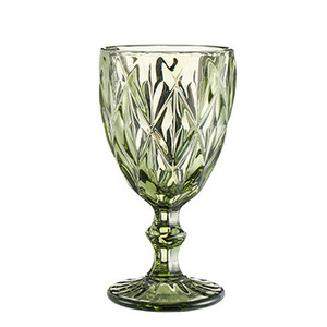 Verre à vin et à champagne rétro en verre épais sans plomb coloré - Product Image 1