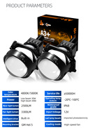 Lentille de Projecteur Bi-LED Universelle Laser LED pour Voiture 65W, Faisceau Haut et Bas, RHD LHD, Super Lumineux, H4 H7 9005 9006, 3.0 2.5 Pouces