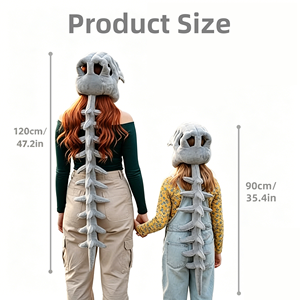Costume en peluche squelette de dinosaure en gros, tenue confortable 3D de Spinosaurus, jouet câlin à porter pour jeu d'habillage, costume d'Halloween - Product Image 4