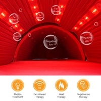 Decavem Couverture de Sauna Infrarouge Lointain et Lumière Rouge, Thérapie PEMF, Température 30-70°C