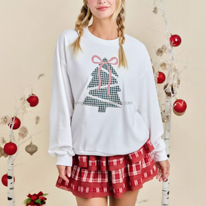 <span class=keywords><strong>Sudadera</strong></span> Rosa de Manga Larga para Mujer, Festiva, de Chenilla, con Diseño de Galleta de Jengibre, para Navidad - Product Image 6