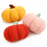 Coussin décoratif Sherpa en forme de citrouille, en peluche bouclée, style nordique, pour l'automne et Noël, décoration intérieure, canapé, chevet, dossier, chambre, cadeau CN No