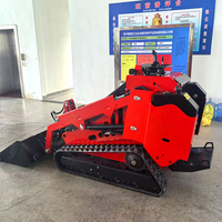 Minipala cingolata compatta da 500 kg con trinciatrice forestale idraulica, minipala diesel veloce per giardinaggio e esterni