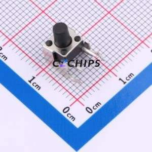 TC-6615-8.0 Tactile Switch Through hole,7.5x6.2mm Switch Single Pole Single Throw Round Button 2.6N Right Angle Insert - Product Image 1