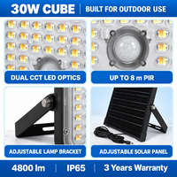 Projecteur solaire LED étanche IP65, garantie 3 ans, télécommande, lumière de sécurité extérieure pour la maison, le jardin et le paysage, détecteur de mouvement