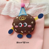 Décorations créatives de poupées alimentaires de dessin animé, donuts amusants, biscuits, petits gâteaux, pendentifs pour sacs de filles, porte-clés en peluche douce, machines à poupées
