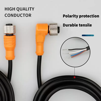 Kabel Penghubung Asli 100% Dengan Soket EVC04 Kabel Sensor Bersudut EVC004 EVC005 EVC144 Dengan 4 Inti Rentang 2 hingga 10m